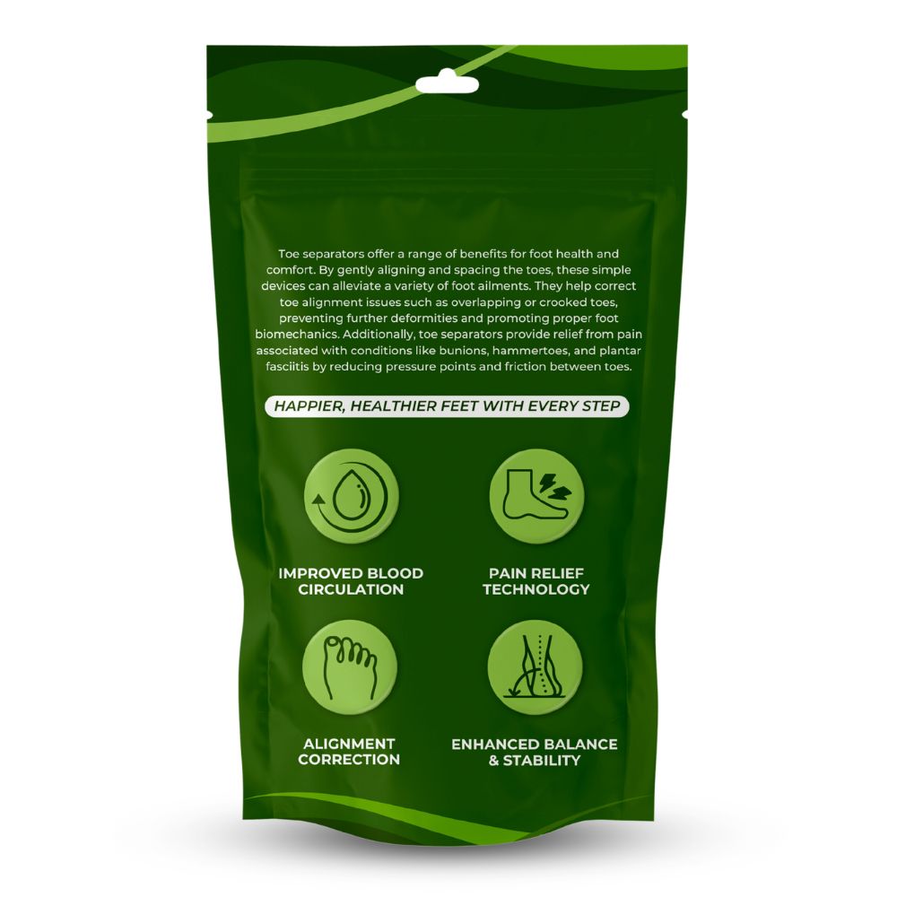 HIKE Foot Toe Separator - Achieve Healthy Toes, Correct Bunions, Hammer Toes, and Relieve Foot Pain