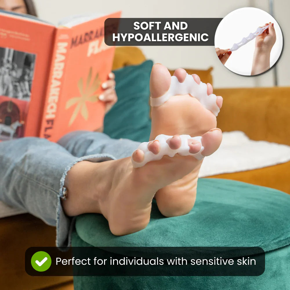 HIKE Foot Toe Separator - Achieve Healthy Toes, Correct Bunions, Hammer Toes, and Relieve Foot Pain