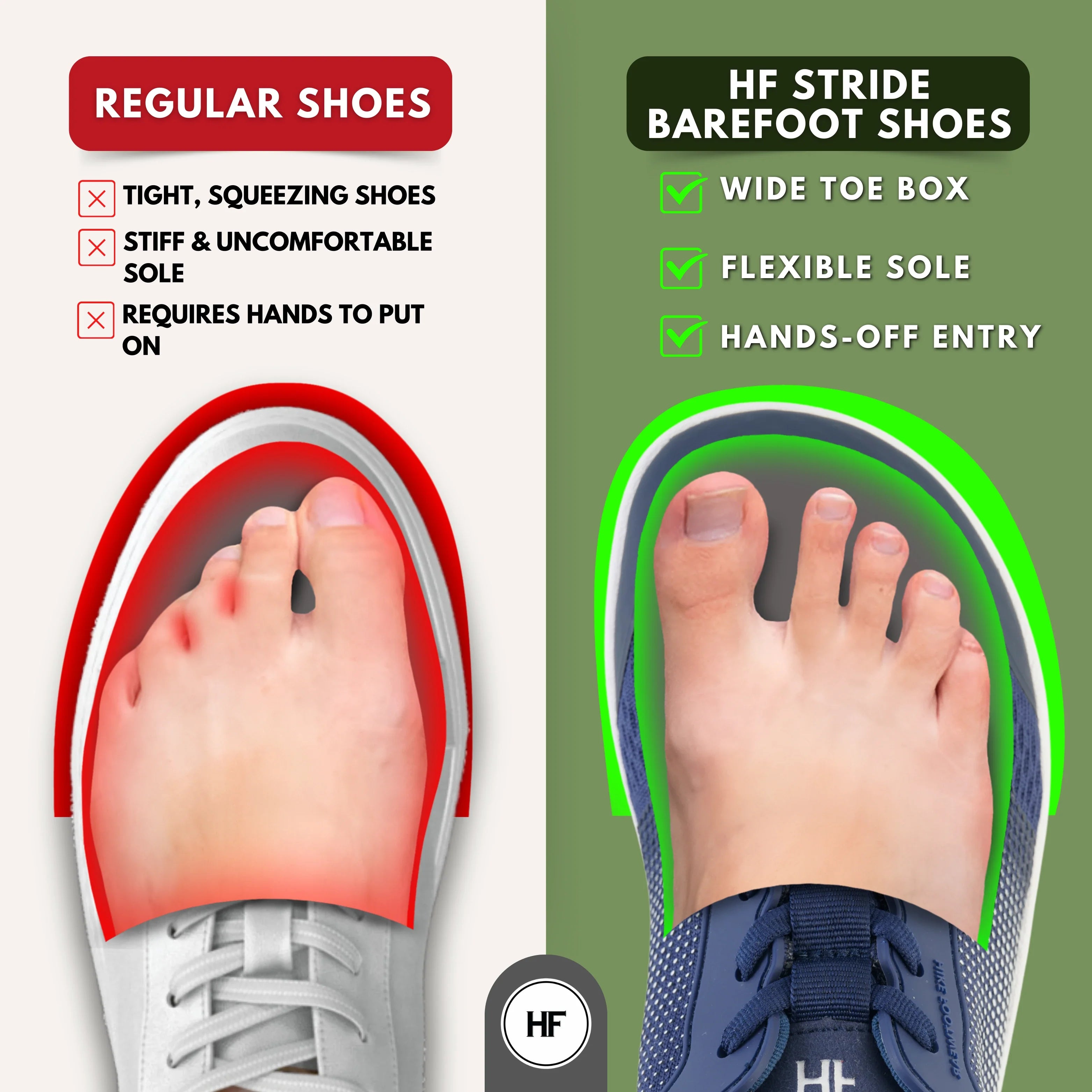 [NEW] HF Stride – Hands-Off & Ergonomic Barefoot Shoes (Unisex)